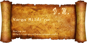 Varga Miléna névjegykártya
