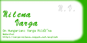 milena varga business card